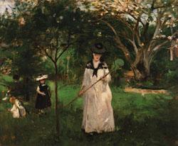 Berthe Morisot The Butterfly Hunt France oil painting art